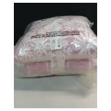 2pk Daisy and Grid Printed Woven Cotton PIllows Pink - Room Essentials Indoor Square Cushion Set, OEKO-TEX Certified