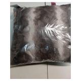 Home Essence Marselle Faux Fur Soft and Trendy Square Pillow 20x20 Brown