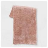 50"x60" Shiny Chenille Throw Blanket Blush - Threshold: Soft, Reversible, Machine Washable