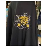 Large Lot Wichita State Shockers Fan Gear includes Game Blanket and Dance Poms