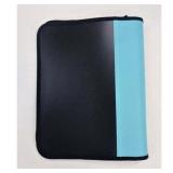 Tech Gear Flexo Zipper Binder 1.5 Capacity Polyester Zippered Inside Pocket Black and Teal