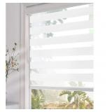 Persilux Zebra Blinds Dual Layer Sheer Roller Shades (26" W X 72" H, White) Privacy Light Filtering for Day and Night