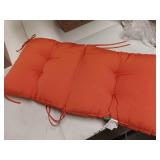 Outdoor Indoor Seat/Back Chair Tufted Cushion,All-Weather Patio Chair Cushion with Ties,for Patio Furniture,Orange