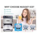 PERSONAL CHILLER Nugget Ice Maker Machine, 55lbs/24h Self-Cleaning Ice Machine, Chewable Ice Maker for Home Bar, Coffee Shop, Business - Retail: $200.49