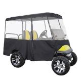 KEMIMOTO 600D Golf Cart Enclosure 2+2/4 Passenger Extended Roof up to 80" Compatible with Club Car Precedent, Tempo Features Heavy Duty Waterproof Fabric and Anti-Wrinkle PVC Windows