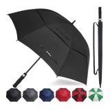 Golf Umbrella Large 58/62/68 Inch Automatic Open Golf Umbrella Extra Large Oversize Double Canopy Vented Umbrella Windproof Waterproof for Men and Women