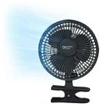 Comfort Zone 6 Portable Clip on Fan with Fully Adjustable Tilt Electric Quiet Indoor 2 Speed Mini Desk Fan Table Fan Airflow 6.53 ft/sec Ideal for Home Bedroom Dorm & Office CZ6CBK