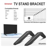 Universal TV Stands, Table Top TV Stand Base Replacement for Most LCD LED TVs, Small Black TV Riser, TV Legs with 3 Mounting Holes, Compatible with Samsung Vizio LG Sony