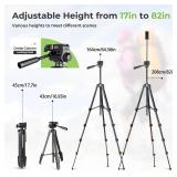 Aureday Phone Tripod, 82" Tripod for iPhone with Flexible Gooseneck, Wireless Remote and Phone Holder, Extendable Cell Phone&Camera Tripod Stand for Selfies/Video Recording/Live Streaming/Vlogging