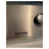 Maytag Commercial Technology washer 44 x 27 x 26 in and dryer 43 x 29 x 26 in