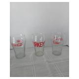 Large Coca-Cola and Turkey glasses