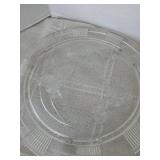 Three 11 inch glass platters