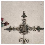 Decorative metal crosses largest is 38 x 28