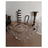 Home decor. Tea pot (7 inch), candle holders and more