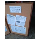 Framed Double Cork Boards with hinges. 36x23 each