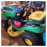 John Deere D110 100 series riding mower, 3 ft deck with side discharge and hitch ball