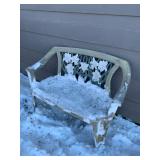 Plastic garden bench