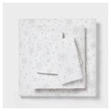 Full Flannel Sheet Set Ivory Snowflake - Wondershop