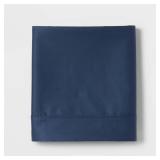 Full 400 Thread Count Performance Flat Sheet Metallic Blue - Threshold Cotton Sateen, Shrink-Resistant, Machine Washable