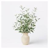 Artificial Olive Leaf Arrangement - Threshold designed with Studio McGee: Faux Tree in Ceramic Pot