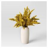 Large Goldenrod Arrangement in Ceramic Pot Fall Artificial Plant Yellow - Threshold