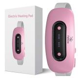 Electric Heating Pad, Portable Cordless Menstrual Heating Pad with 4 Heat Levels and 4 Massage Modes, Heating Pad for Cramps,Back Pain Relief (Pink)