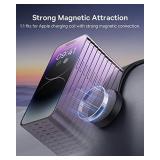 Baseus Magsafe Car Mount, Magnetic Phone Holder for Car, Compatible with iPhone 15, 14, 13, 12 Pro Plus Max Mini, Bendable Memory Titanium Alloy for Dashboard, Windshield