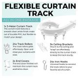 UrbanRed Flexible Bendable Ceiling Curtain Track, 9.8FT (3m), Ceiling Mount for Curtain Rail with Track Curtain System, Hanging Room Divider, Ceiling Curtain Rod, RV Ceiling Track for Curtains, White