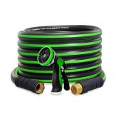 SnugNiture Garden Hose 50 ft x 5/8", Heavy Duty, Light Weight, Flexible Water Hose with 3/4