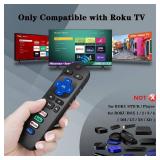 (2 Pack) Universal Roku Remote Replacement ONLY for Roku Series Smart TVs, Compatible for TCL Roku/Hisense Roku/Onn Roku/Sharp Roku/Insignia Roku Series TVs, (Not for Roku Stick and Box)