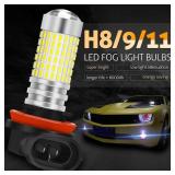 KATUR H8 H9 H11 H16(Japan) LED Fog Light Bulbs Max 80W Super Bright 3000 Lumens 6500K Xenon White With Projector for Driving Daytime Running Lights DRL or Fog Lights,12V -24V (Pack of 2)