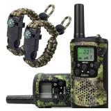 Walkie Talkies for Kids 22 Channel 2 Way Radio 3 Miles Long Range Handheld Walkie Talkies Durable Toy Best Birthday Gifts for 6 Year Old Boys and Girls fit Adventure Game Camping (Green Camo 1)