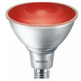 Philips 13.5 Watt Indoor/Outdoor PAR38 Flood Red Party LED Light Bulb (1 Count)