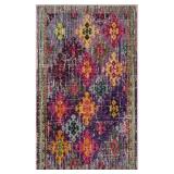 SAFAVIEH Monaco Sally Geometric Area Rug Purple/Multi 3 x 5