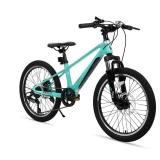 JOYSTAR 20 Inch Kids Bike for Ages 7-12 Year Old Boys Girls Magnesium Alloy Kids Mountain Bicycle with Shimano 7-Speed & Dual Disc Brake Red - Retail: $269.19