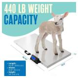 Dog Scale, Pet Scale, Livestock Scale, Dog Scales For Large Breed, 440 LB, Pet Scale For Dogs, Animal Scale, Dog Weight Scale, Veterinary Scale, For Sheep, Goat, Pig, Shipping Packages, 41x21 Platform