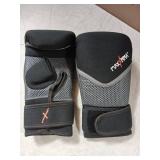 MaxxMMA Neoprene Washable Heavy Bag Gloves - Boxing Punching Training (Black, L/XL)