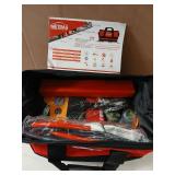 Wetbas Car Roadside Emergency Kit with Jumper Cables, Auto Road Side Safety Kit for Vehicles - with Premium Carry Bag, Repair Tool Set, Folding Shovel, First Aid Kit, for Men, Women, Teenagers