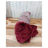 Bedsure Fleece Blanket Twin Blanket Burgundy - 300GSM Soft Lightweight Plush Cozy Twin Blankets for Bed, Sofa, Couch, Travel, Camping, 60x80 inches