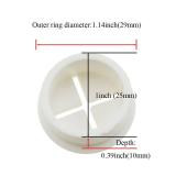 HAHIYO 4Pcs 1Inch/25mm White Flexible Rubber Desk Grommet Wire Grommet Cable Management Cord Hole Cover Desk Wire Hole Insert Wire Organizer for Computer Office Home School Equipment Systems