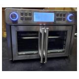 PowerXL SmartSynx 1750W Duplex French Door Toaster Oven and Air Fryer: Stainless Steel Countertop, 25L Capacity - Retail: $199.99