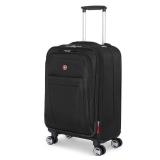 SWISSGEAR Zurich Softside Carry On Spinner Suitcase - Black - Retail: $139.95