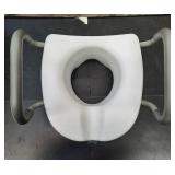 Carex EZ Lock Raised Toilet Seat with Handles, Adjustable Removable Arms -Retail: $55.00