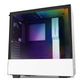 NZXT H510i - Compact ATX Mid -Tower PC Gaming Case - Front I/O USB Type-C Port - Vertical GPU Mount - Tempered Glass Side Panel - Integrated RGB Lighting - Water-Cooling Ready - White/Black Glass - mi