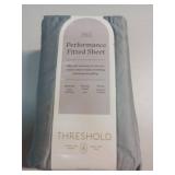 Full 400 Thread Count Performance Fitted Sheet Classic Gray - Threshold Cotton Sateen, Machine Washable, Fits 18" Mattress