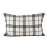 Saro Lifestyle Classic Plaid Pattern Cotton Down Filled Throw Pillow 12 x 20 - Retail: $102.92