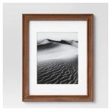 11" x 14" Matted to 8" x 10" Wood Wall Frame Midtone Woodgrain - Threshold MDF, Glass, Sawtooth Back