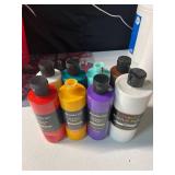 Lot of 8 acrylic paints (2 have missing lids but are sealed)