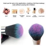 Generic Makeup Brushes Professional Set,Premium Synthetic Bristles for Foundation Powder Eyeshadow Brush Concealers Blush Face Crystal Handle Make up Brushes kit 10Pcs.