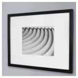 14" x 18" Matted to 8" x 10" Thin Gallery Frame Black - Threshold: Modern Style, Beveled Acid-Free Mat, MDF Composite